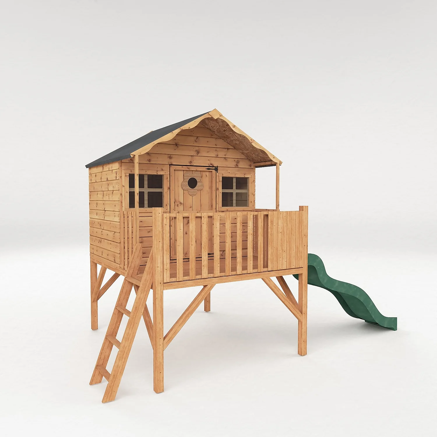 Mercia Honeysuckle Playhouse With Tower And Slide