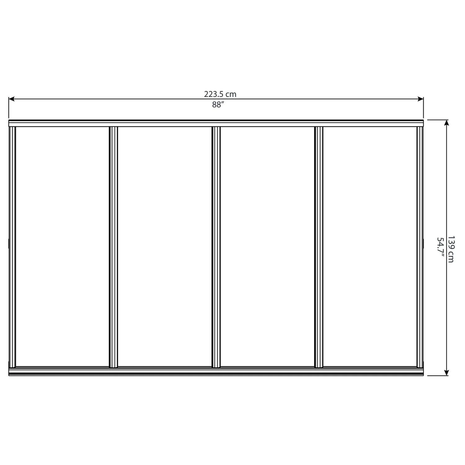 Palram - Canopia Canopy Bordeaux 2230 White Clear - Image 5