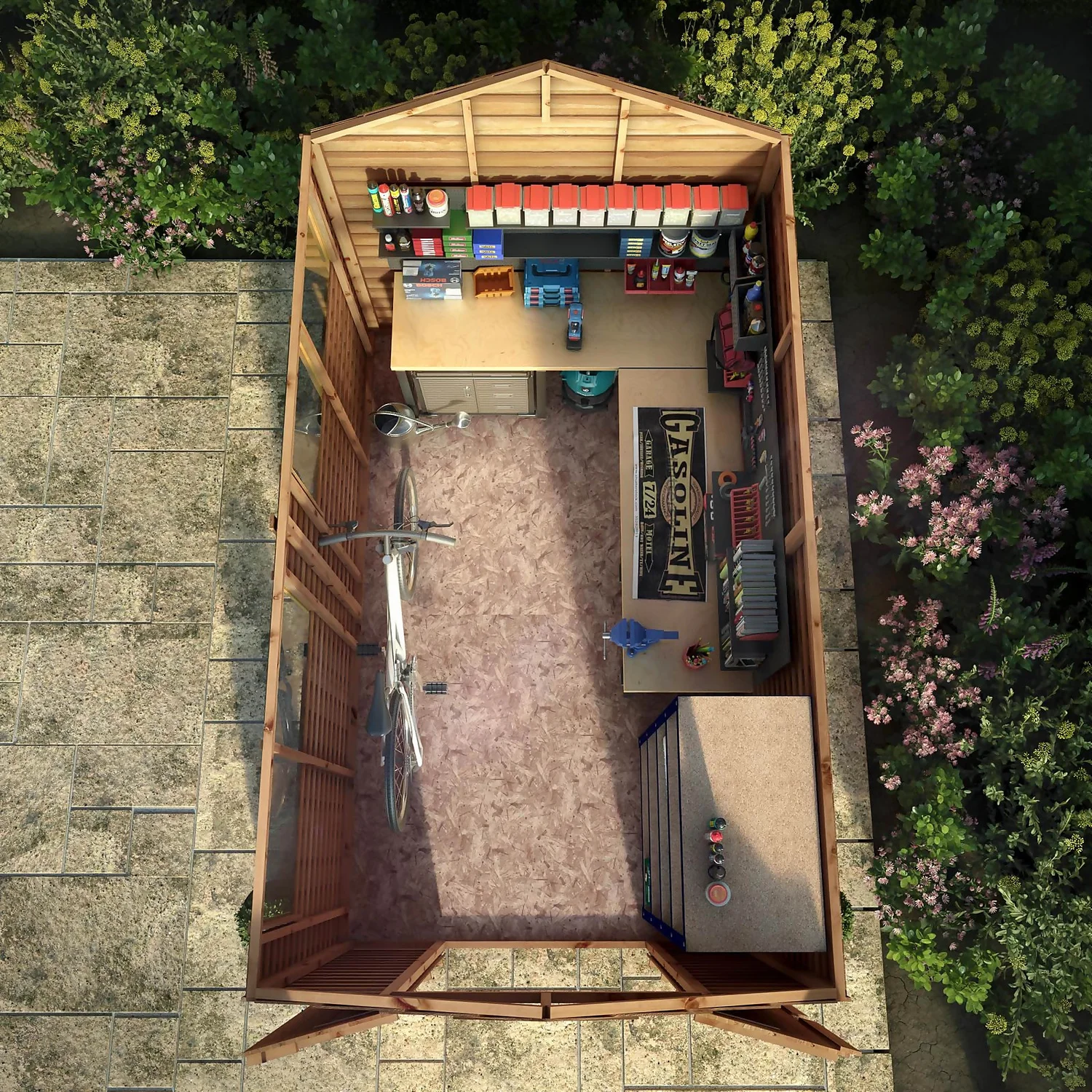 Mercia 10 X 6ft Overlap Double Door Apex Shed - Image 3