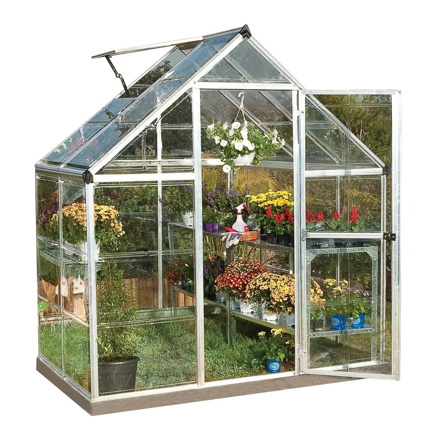 Palram 6 X 4ft Canopia Harmony Greenhouse - Silver - Image 2