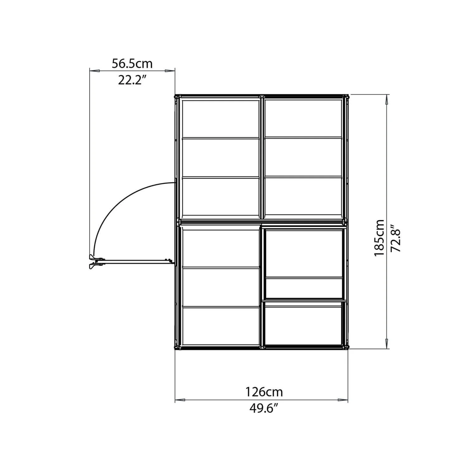 Palram 6 X 4ft Canopia Harmony Greenhouse - Silver - Image 9