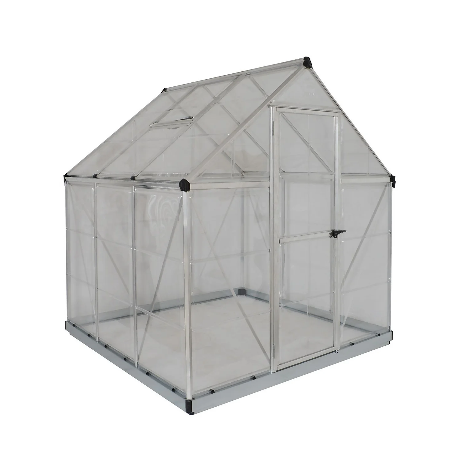 Palram 6 X 6ft Canopia Harmony Greenhouse - Silver - Image 2