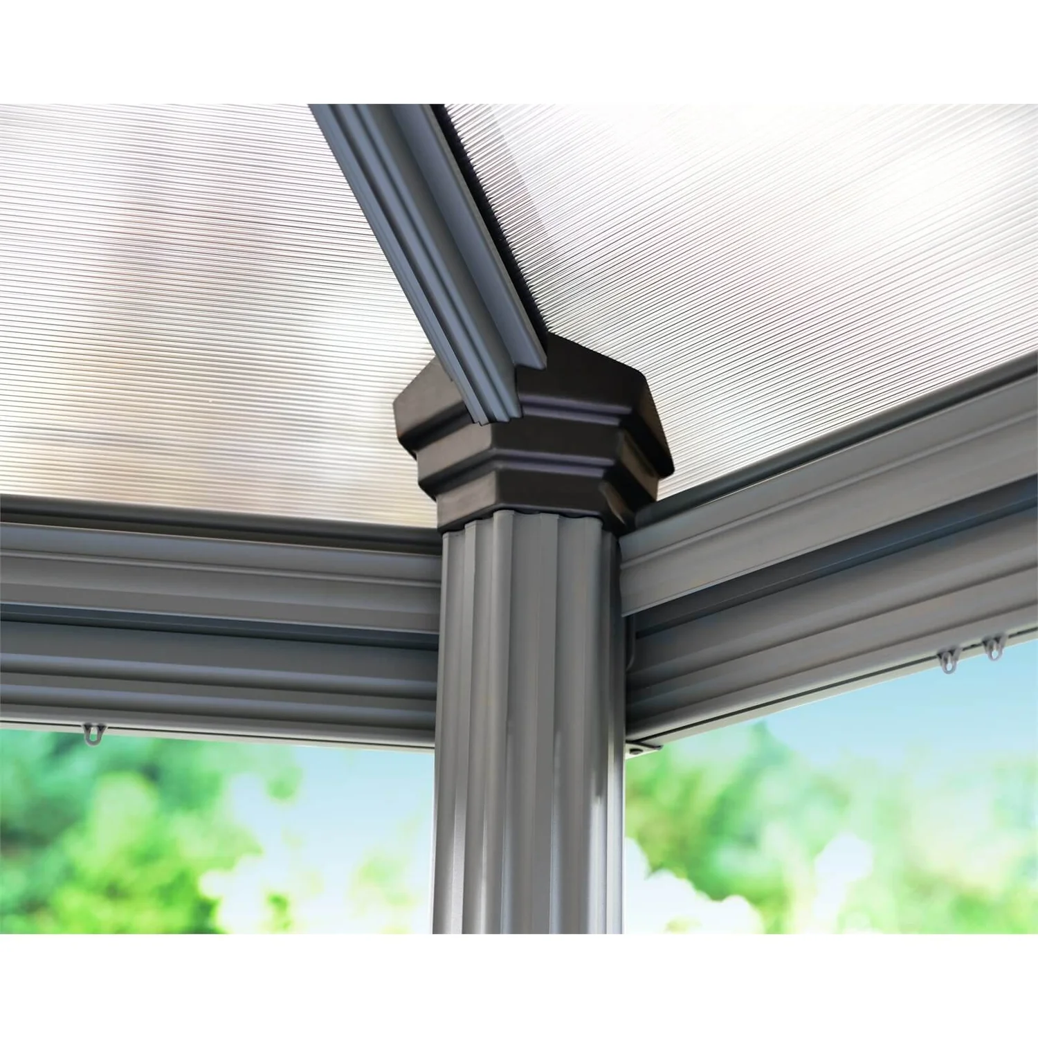 Palram - Canopia Roma Hexagonal Garden Gazebo Grey - Image 5