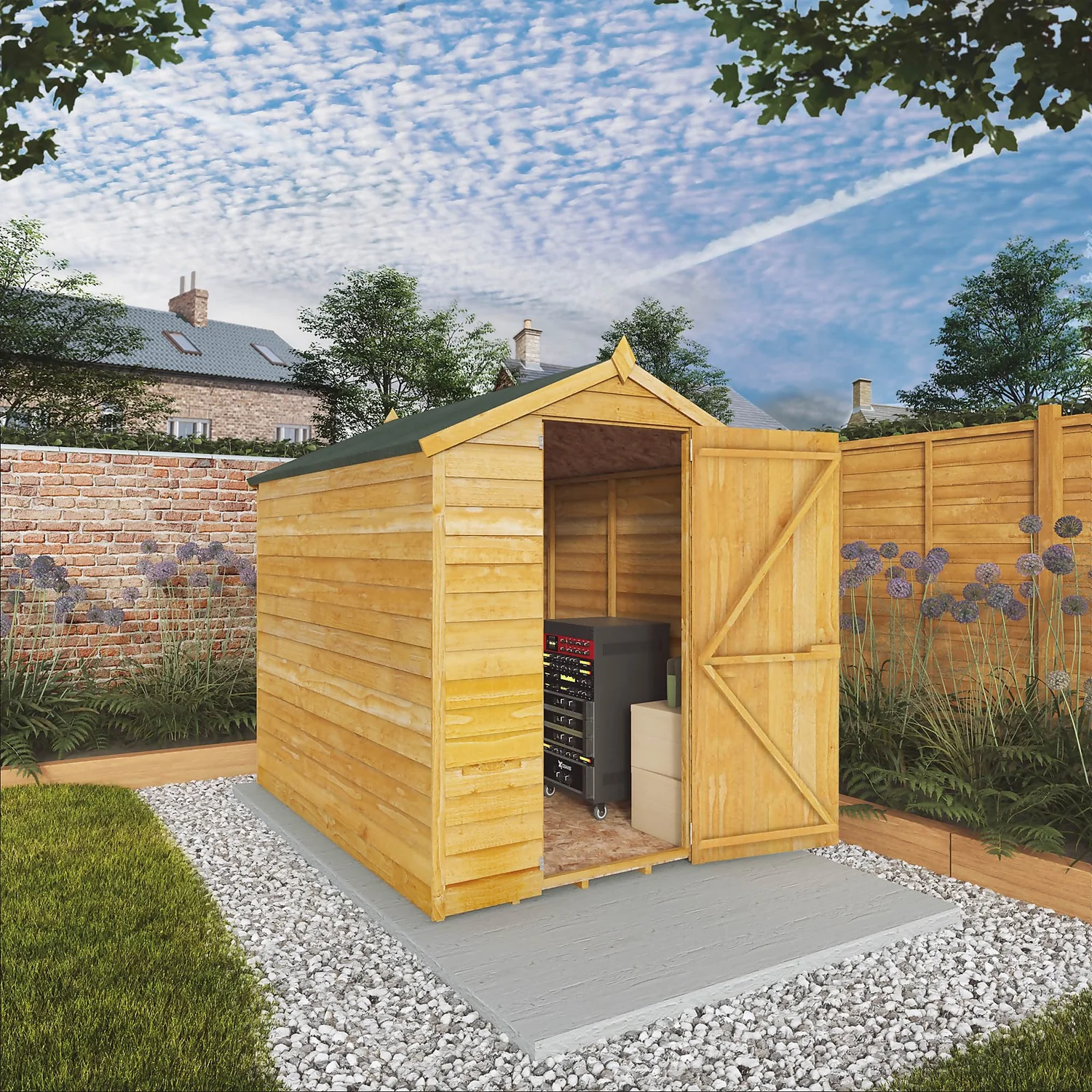 Mercia 7 X 5ft Overlap Apex Windowless Shed - Installation Included - Image 2