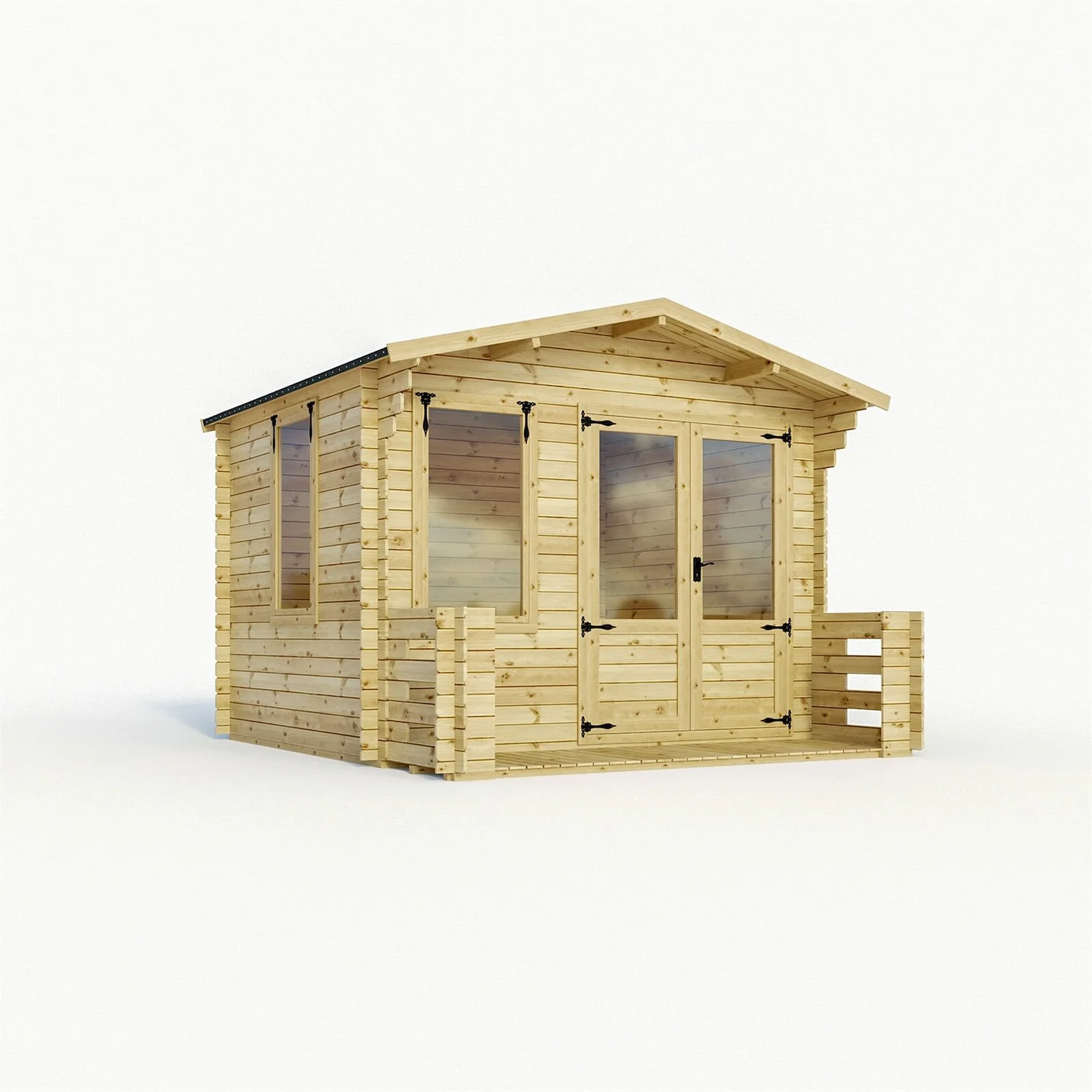 Mercia (Installation Included) 3.3x3.7m Sherwood 19mm Log Cabin With Veranda