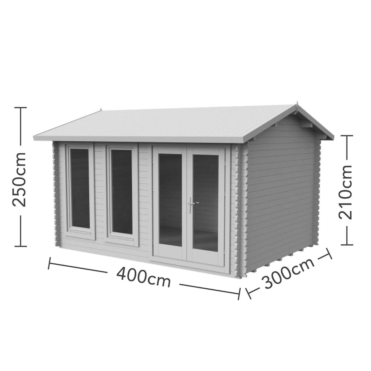 Chiltern 4.0m X 3.0m Log Cabin Single Glazed 24kg Felt, Plus Underlay - Image 7