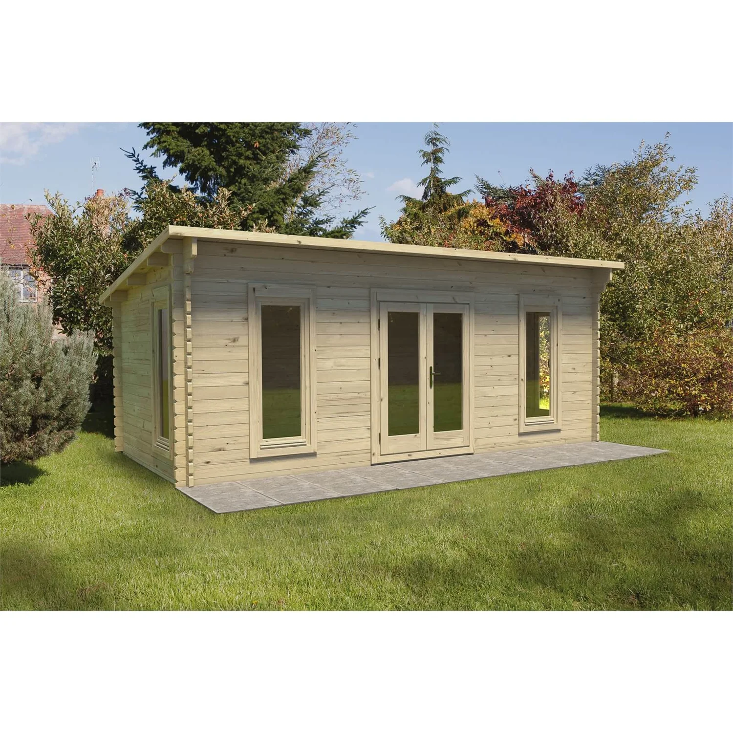 Forest Arley 6.0m X 3.0m Cabin Double Glazed 34kg Polyester Felt, Plus Underlay