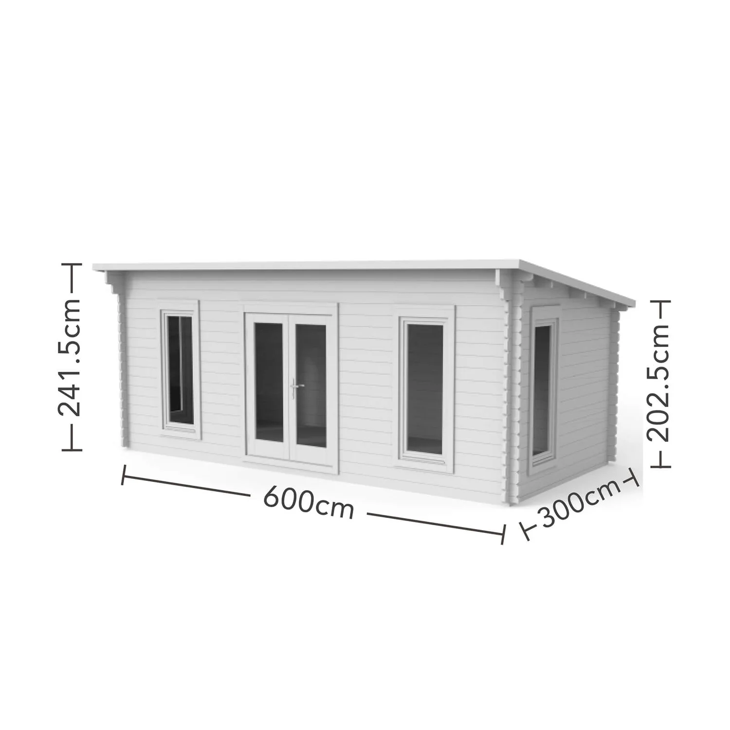 Forest Arley 6.0m X 3.0m Cabin Double Glazed 34kg Polyester Felt, Plus Underlay - Image 5