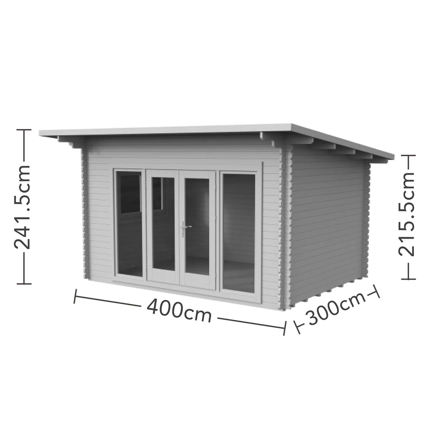 Forest Melbury 4.0m X 3.0m Log Cabin Single Glazed 24kg Polyester Felt, No Underlay - Installation Included - Image 8
