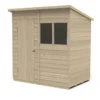 Forest 6 X 4ft Overlap Pressure Treated Pent Shed -incl. Installation