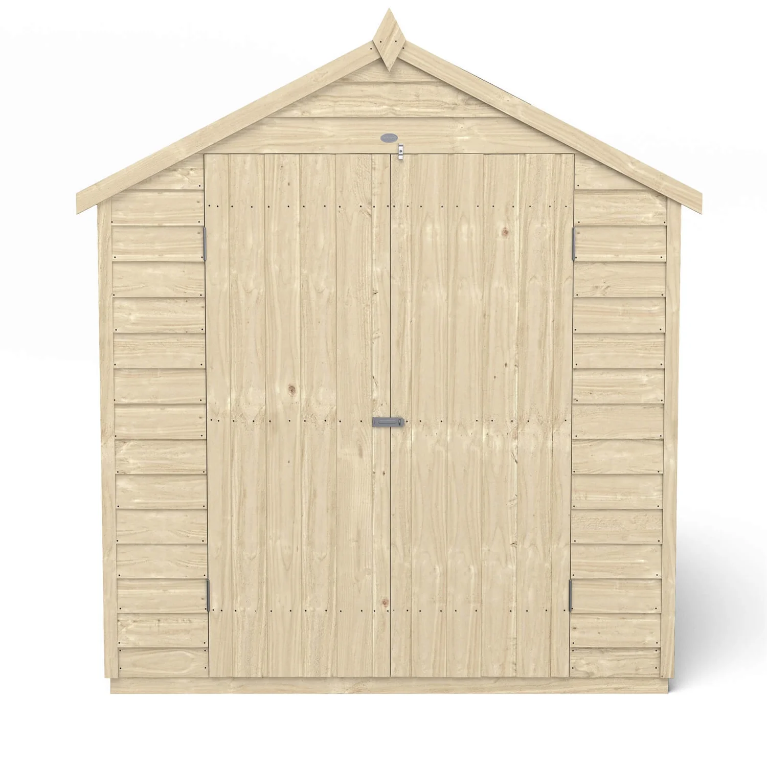 Forest 8 X 6ft Overlap Pressure Treated Apex Shed - Double Door No Windows - Incl. Installation - Image 2