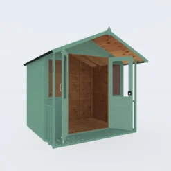 Country Living Flintham 7 X 7ft Traditional Summerhouse Painted + Installation - Aurora Green
