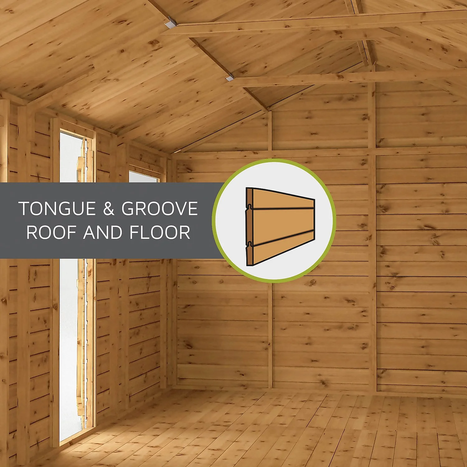 Country Living Tuxford 12 X 8ft Premium Traditional Summerhouse Painted + Installation - Aurora Green - Image 6