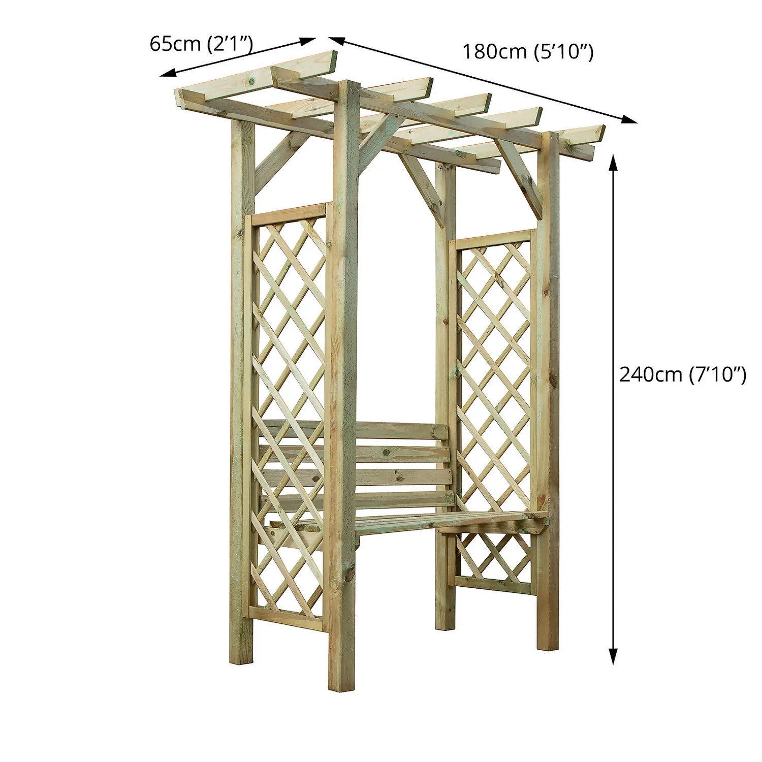 Mercia Pergola Seated Arbour - Image 6