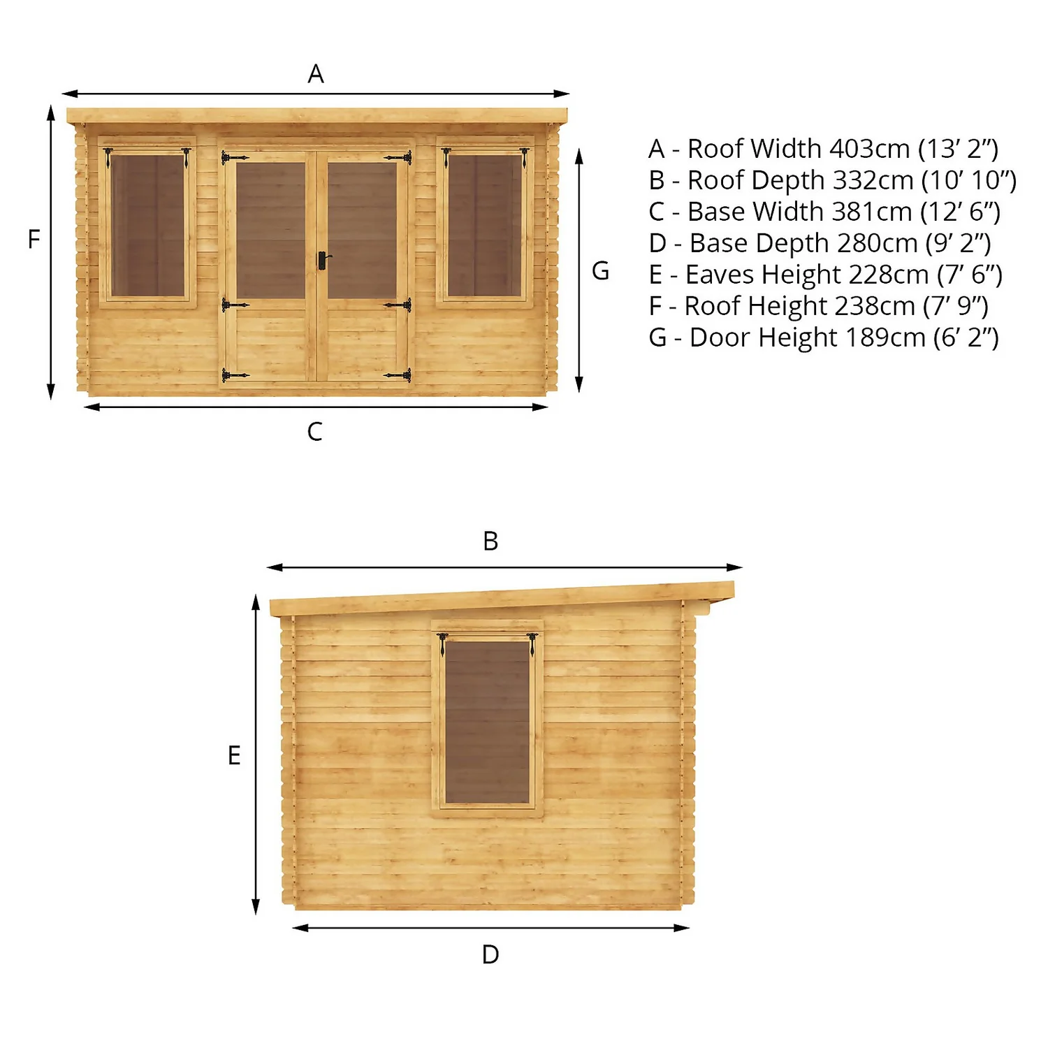 Mercia 4 X 3m 19mm Log Cabin - Image 9