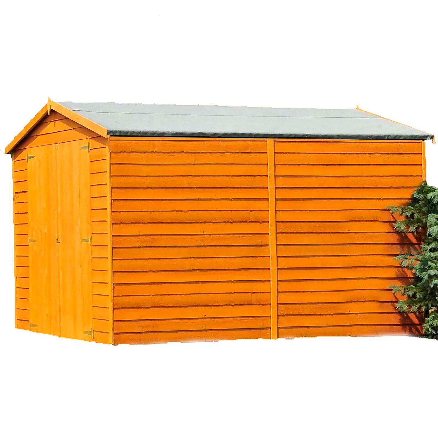 Shire 12 X 6ft Shed Overlap Double Door - No Windows