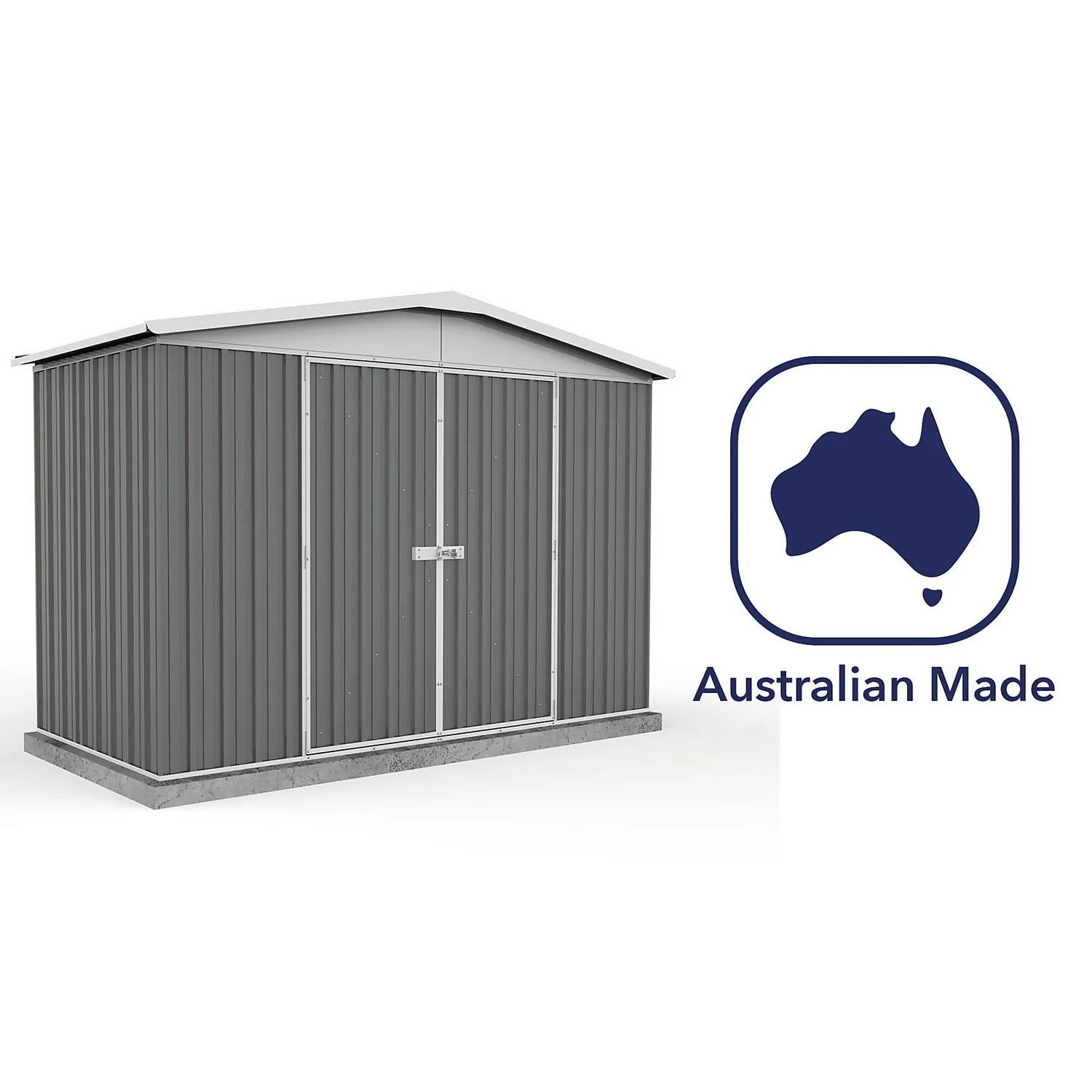 Absco 10 X 5ft Regent Metal Apex Shed - Grey - Image 8