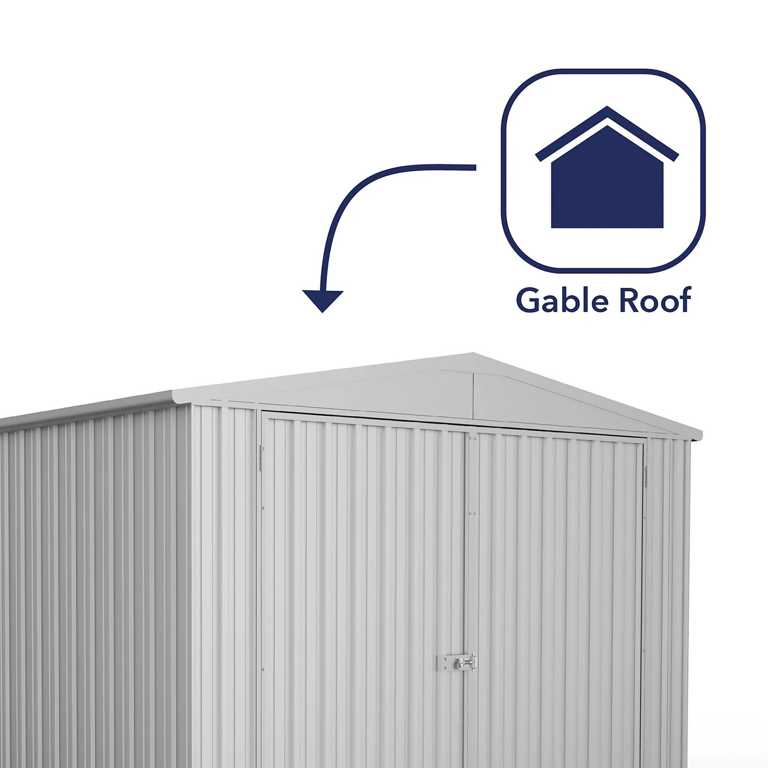 Absco 10 X 20ft Utility Workshop Apex Metal Shed - Zinc - Image 4