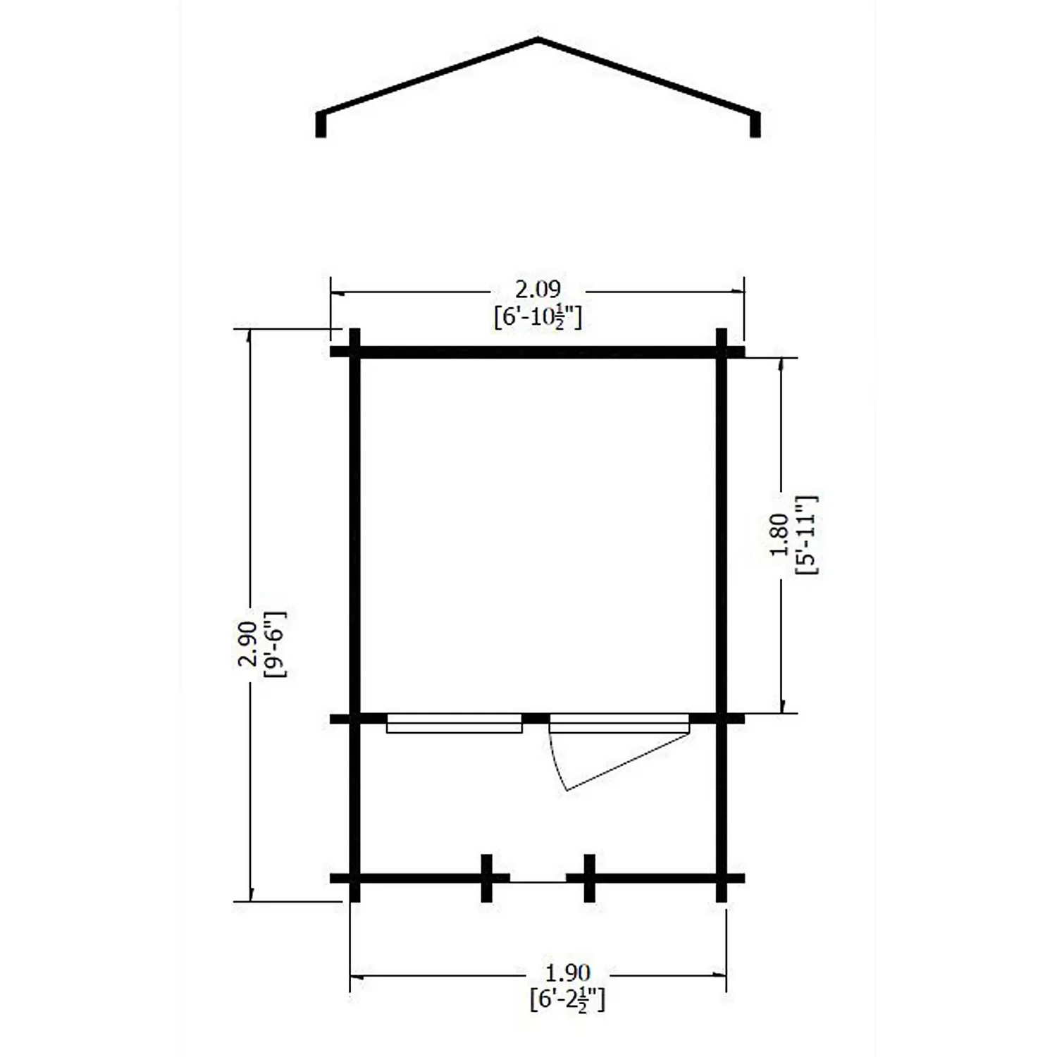 Shire 7 X 7ft Maulden Log Cabin - Including Installation - Image 6