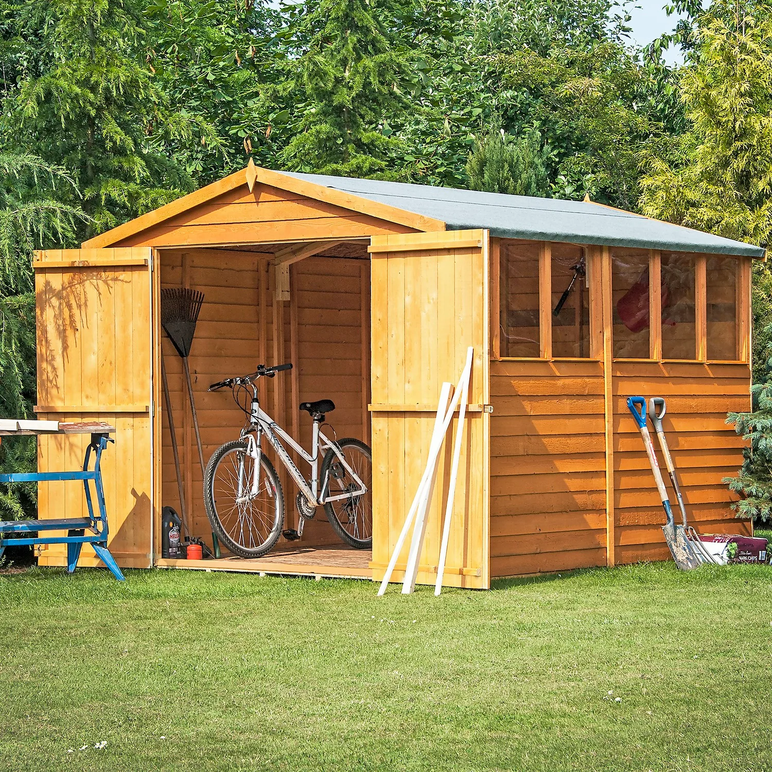 Shire 10x6ft Overlap Garden Shed - Including Installation - Image 2