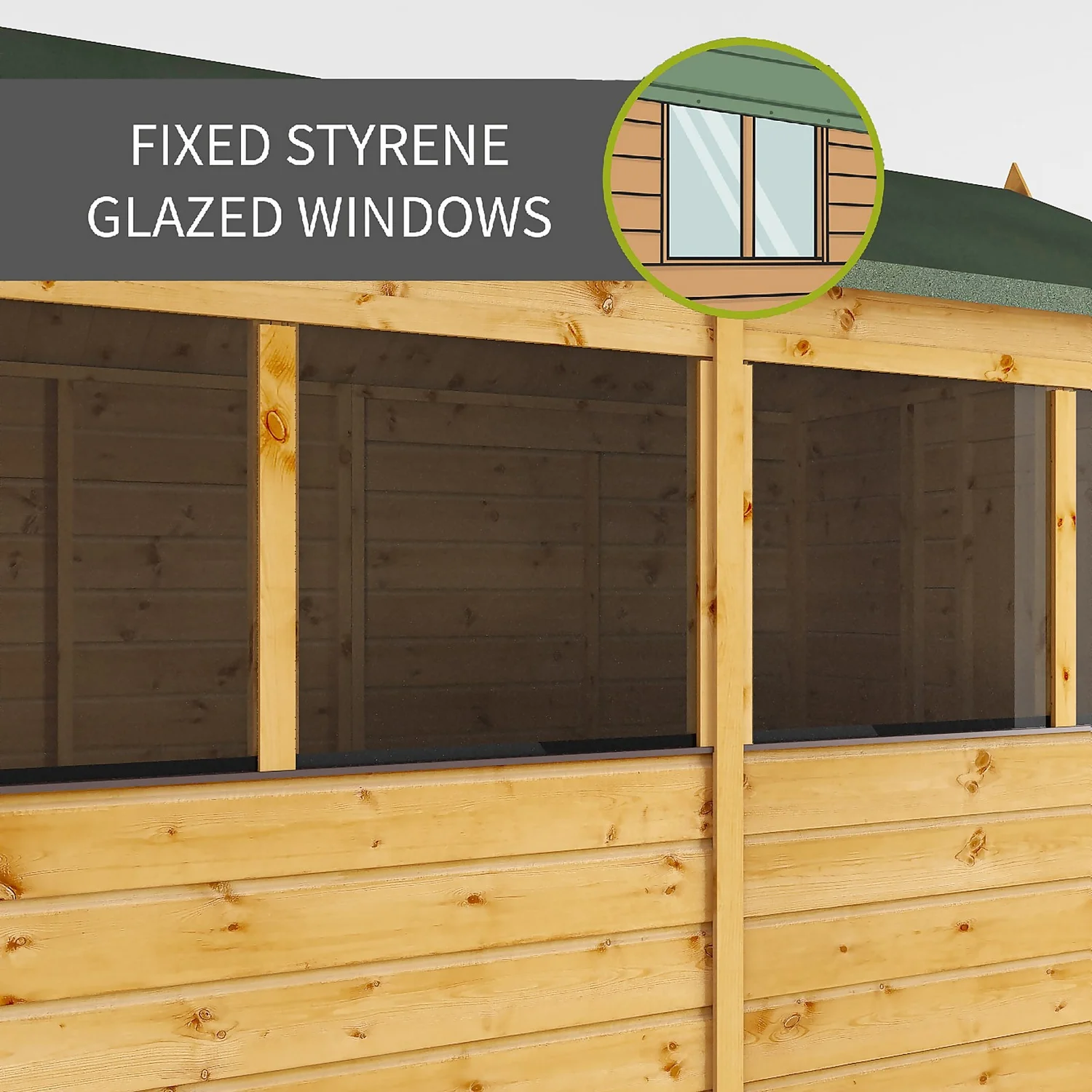 Mercia 6ft X 4ft Premium Shiplap Reverse Apex Shed - Image 3