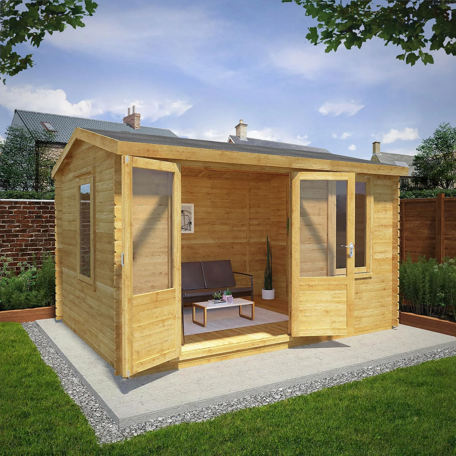 Mercia 4m X 3m Home Office Log Cabin 28mm - Image 2