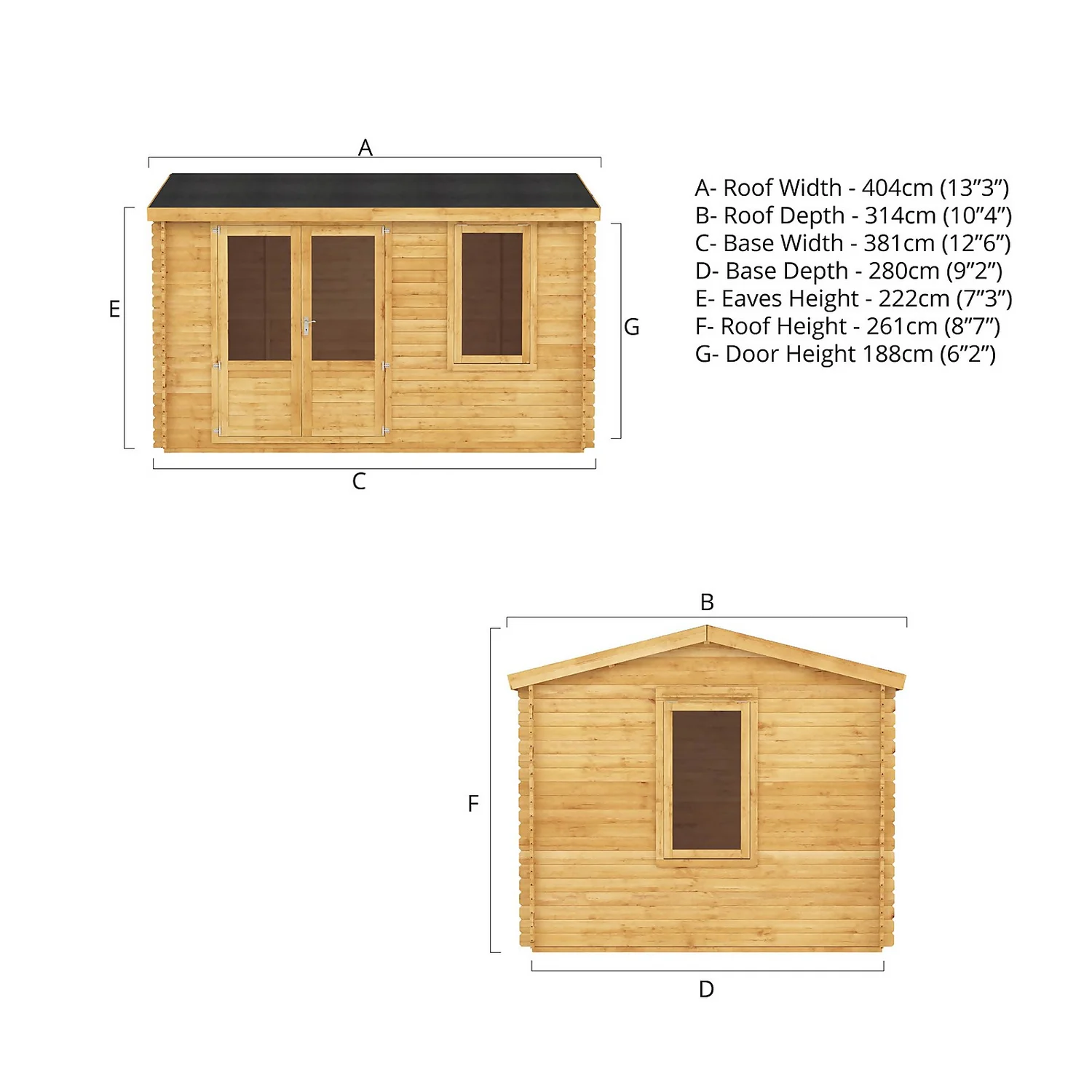 Mercia 4m X 3m Home Office Log Cabin 28mm - Image 9