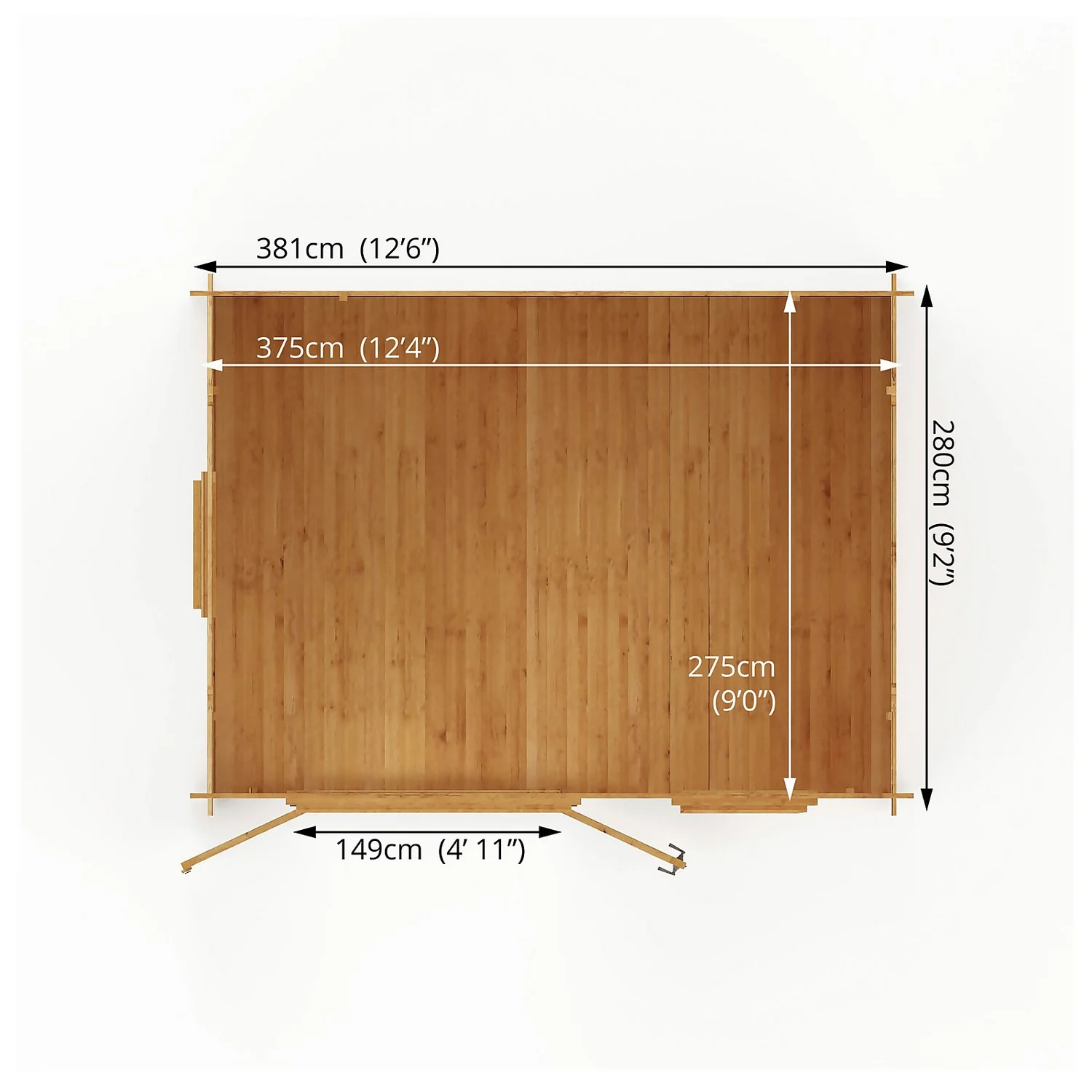 Mercia 4m X 3m Home Office Log Cabin 34mm - Image 10