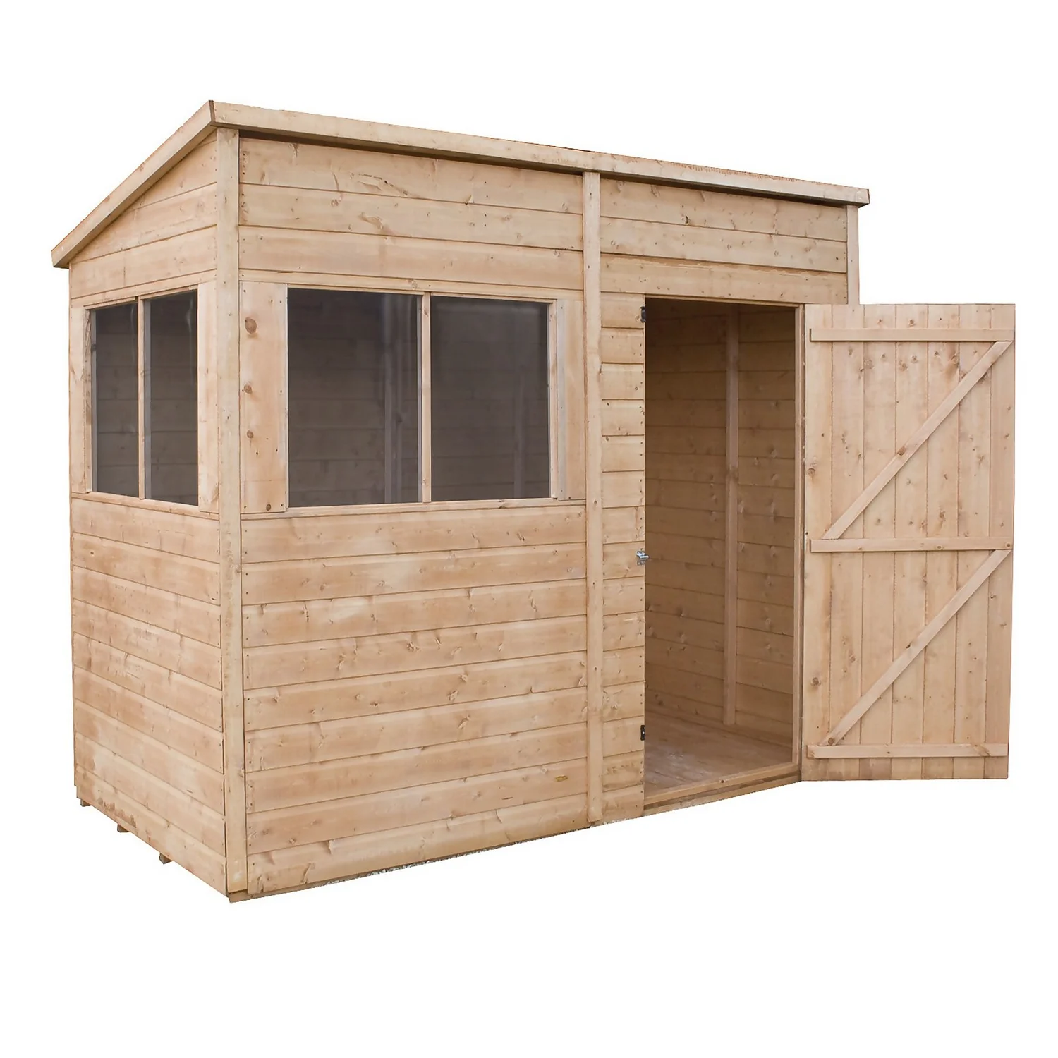 Mercia 8ft X 4ft Premium Shiplap Modular Pent Shed - Including Installation