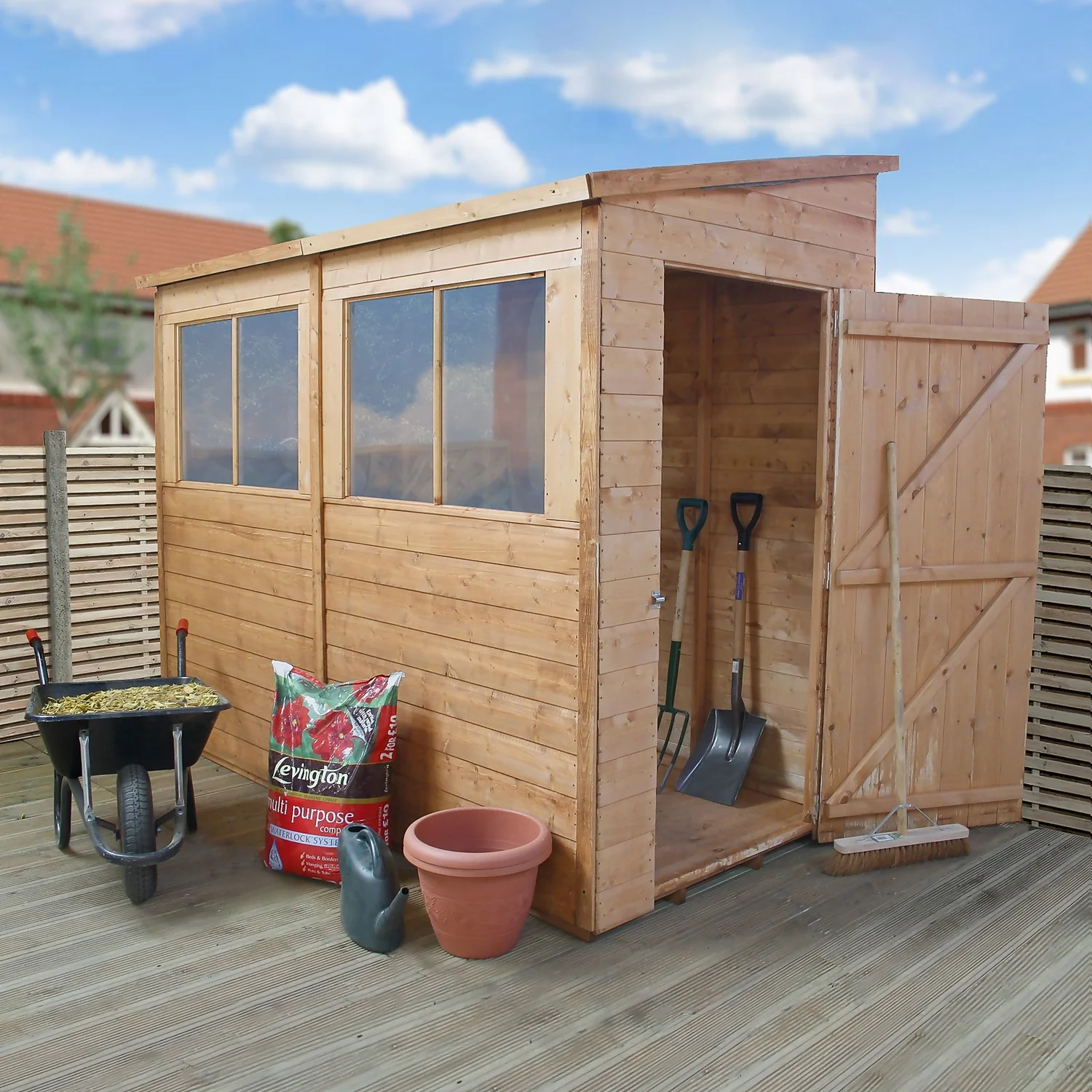 Mercia 8ft X 4ft Premium Shiplap Modular Pent Shed - Including Installation - Image 9