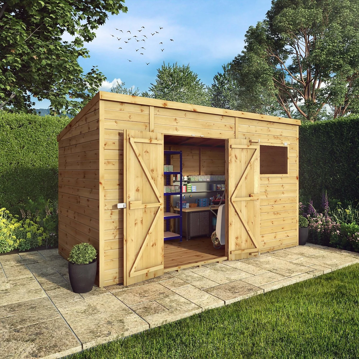 Mercia 12ft X 6ft Premium Shiplap Pent Shed - Image 9