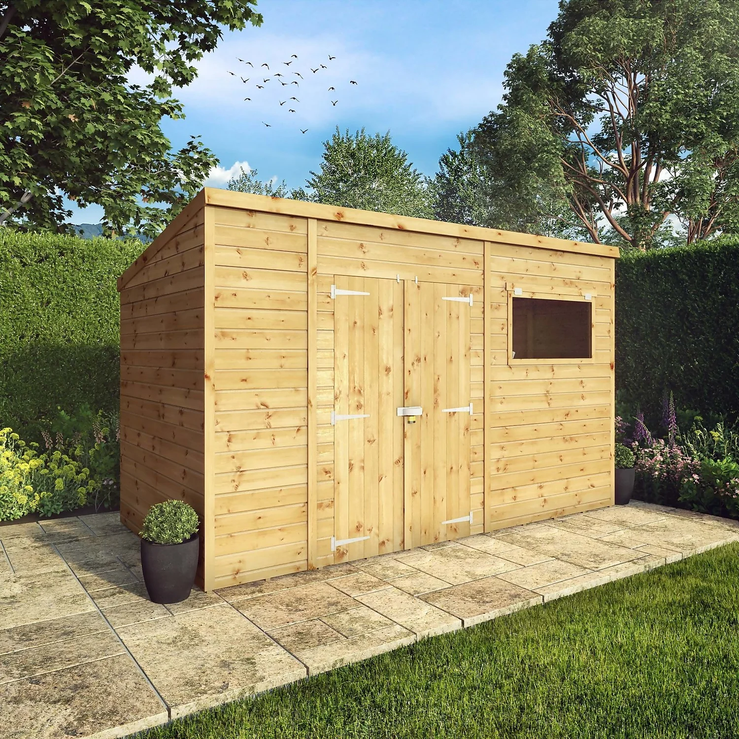 Mercia 12ft X 6ft Premium Shiplap Pent Shed - Image 2