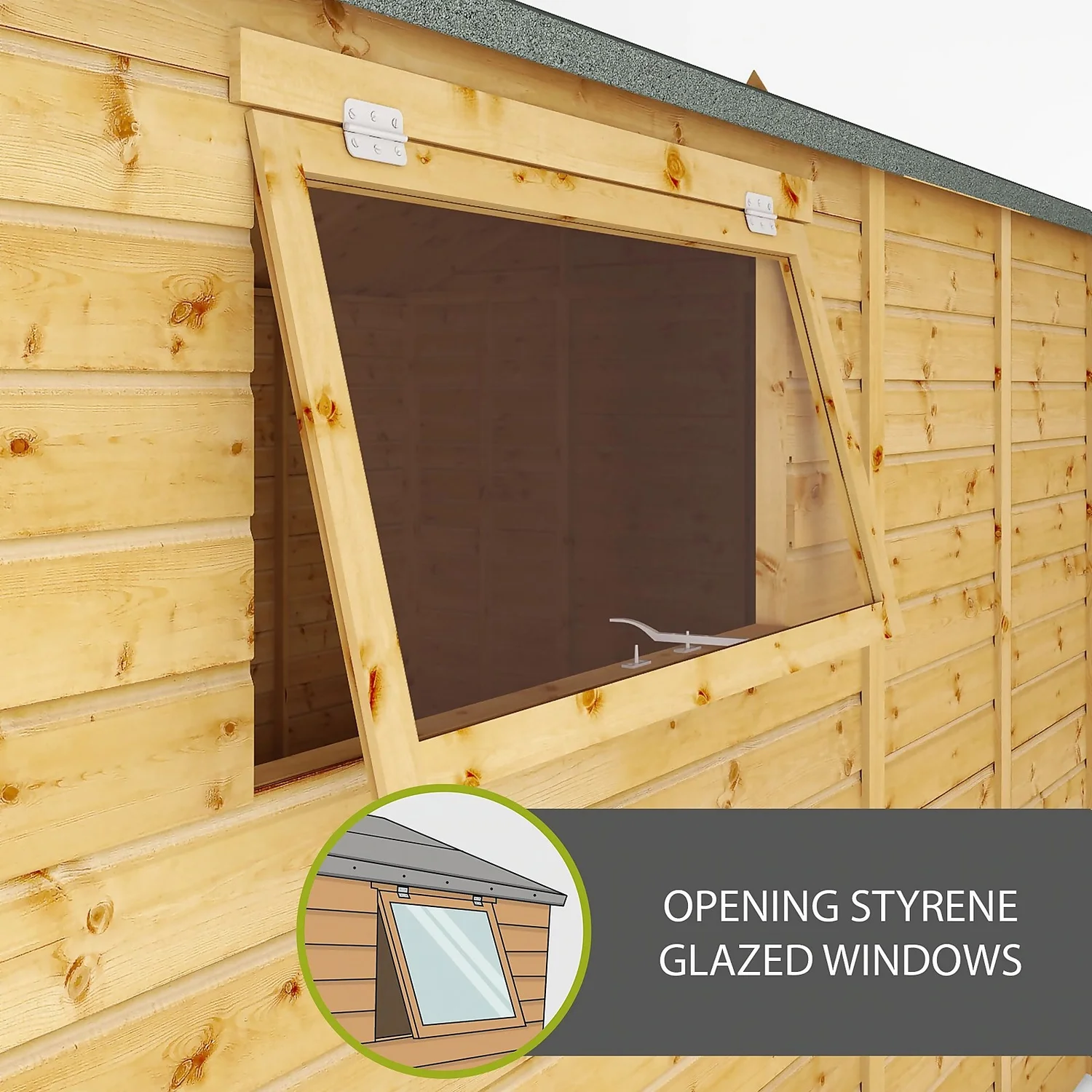 Mercia 12ft X 6ft Premium Shiplap Pent Shed - Image 3