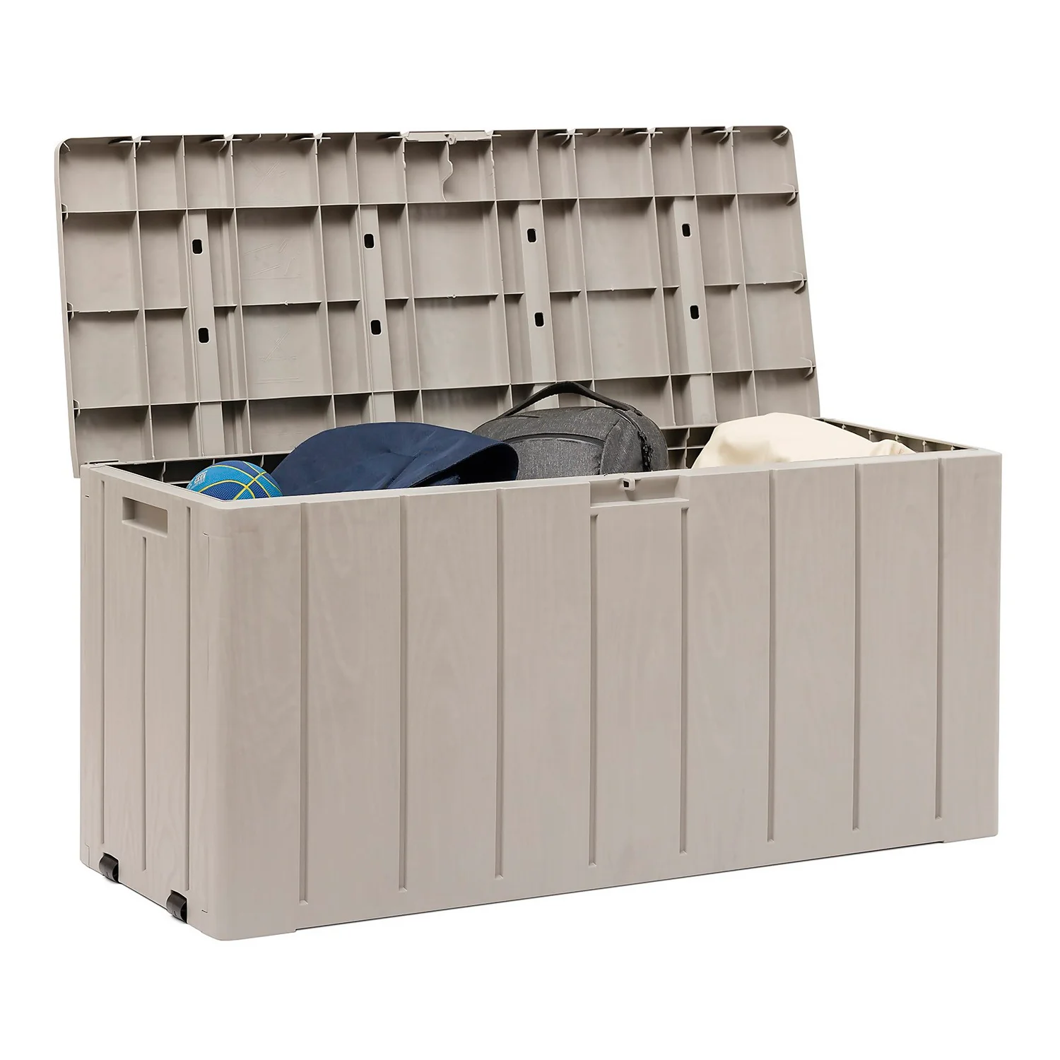 Toomax Bravo Garden Storage Box 270L - Warm Grey - Image 3